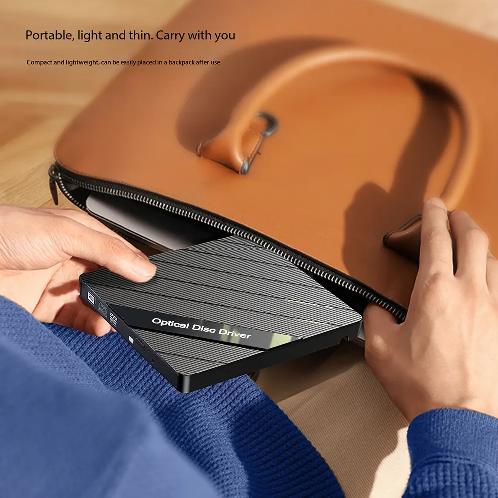 7-in-1 External Optical Drive with Colored Lights