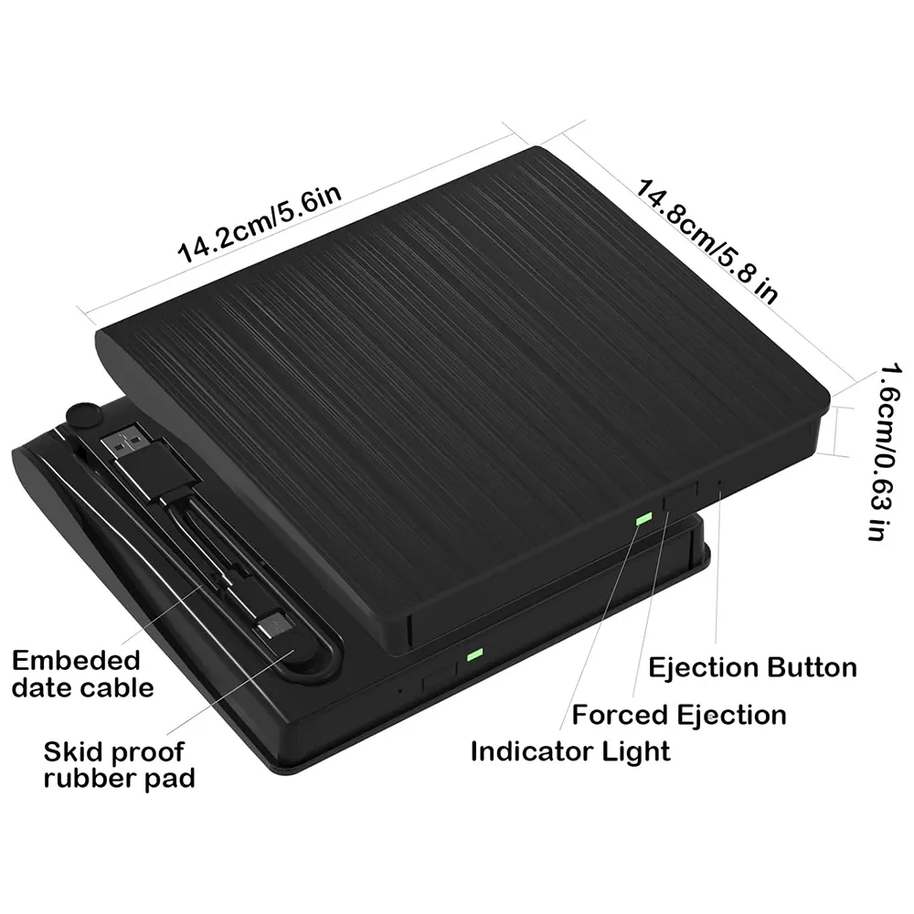 External DVD Drive for Laptops, USB Portable