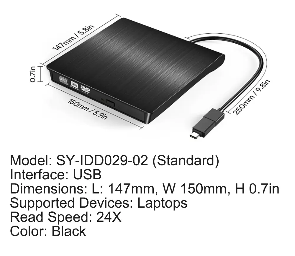 USB 3.0 External Optical Drive