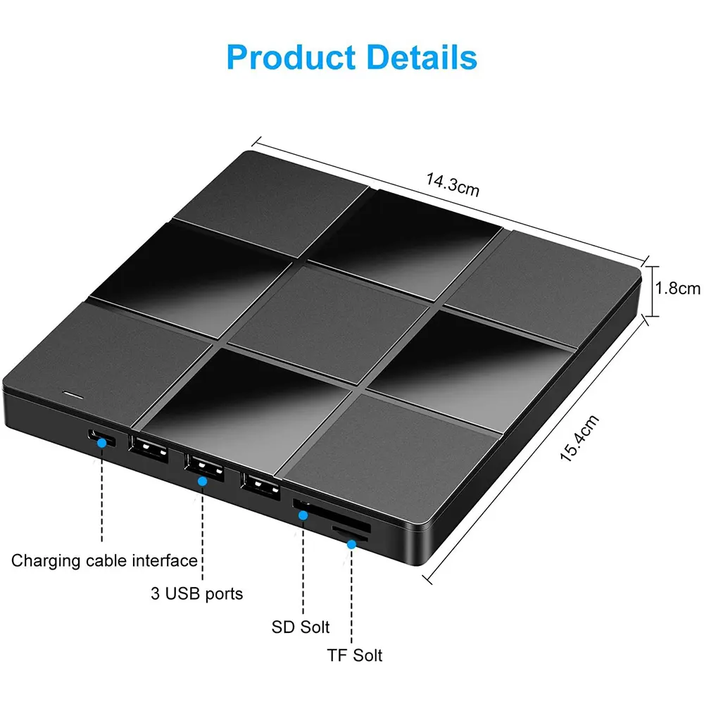 LEIAS DVD Burner / Optical Drive with USB/Type-C Dual Interface